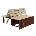 Lit L2 -Terra Cota VELVET 1184.webp