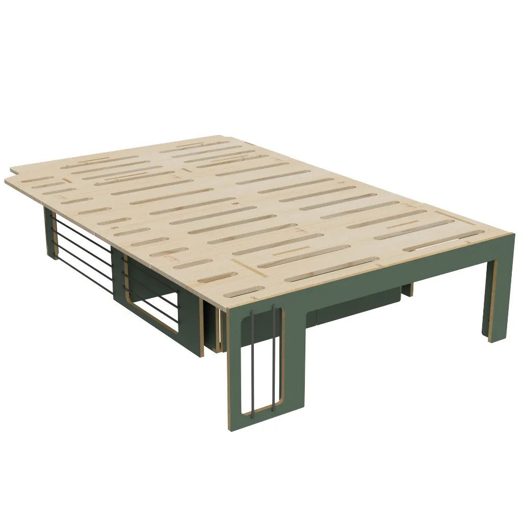 Lit allongé L2 -Vert Jade VELVET 1193.webp